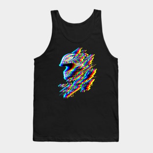 Racing helmet glitch color Tank Top